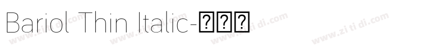 Bariol Thin Italic字体转换